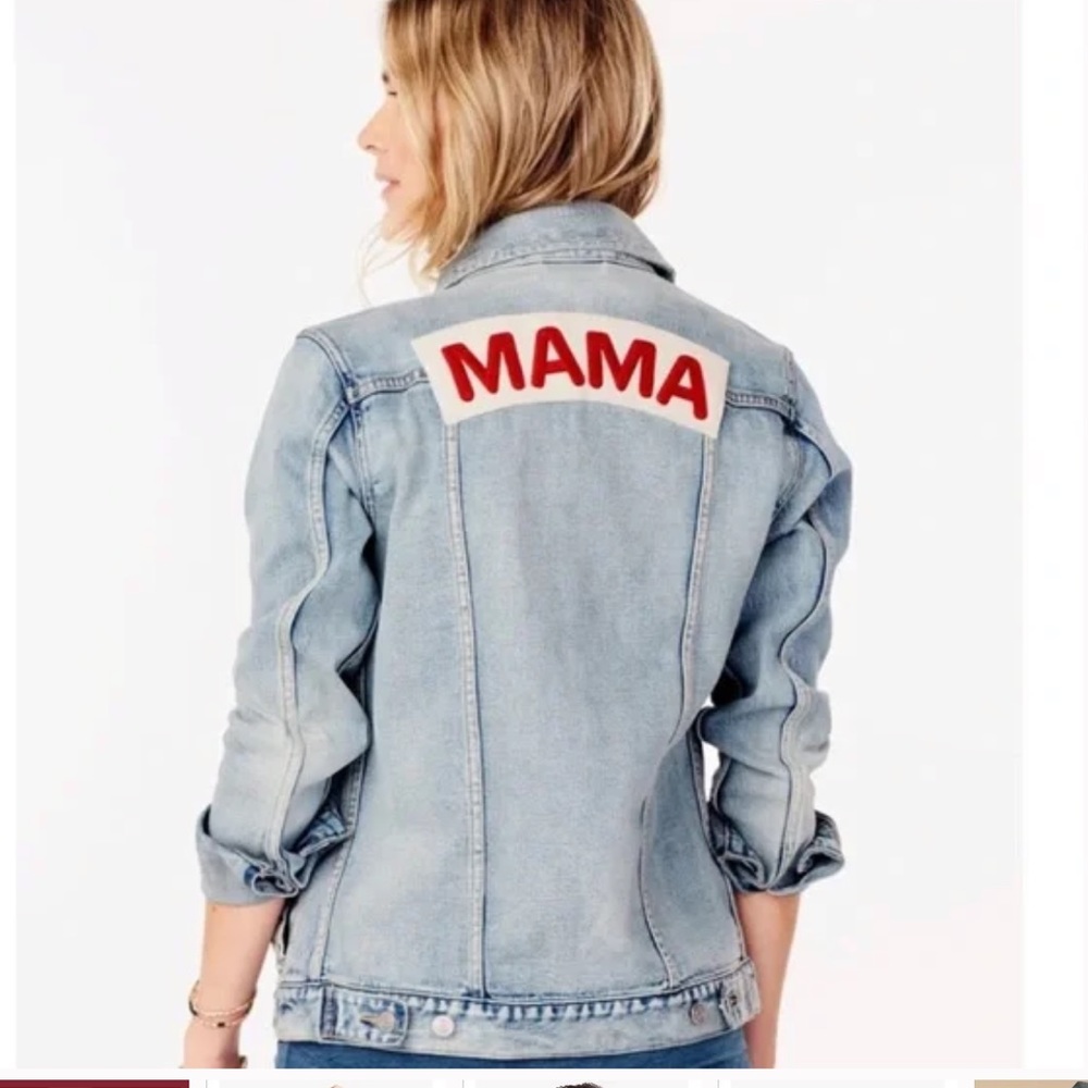 Ingrid and Isabel MAMA denim jacket.